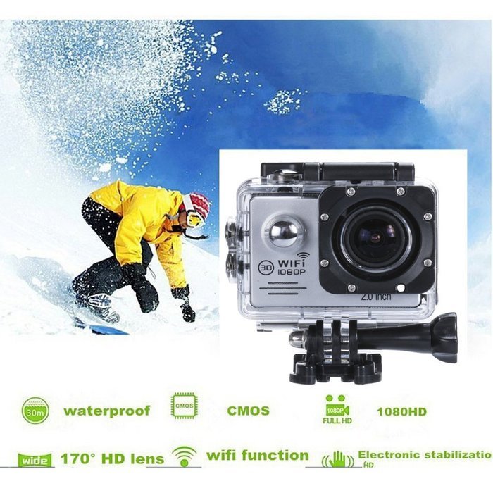 HILLPOW SJ7000 WiFi 2.0 inch LCD 170 Degree ultra-wide 30M Waterproof Action Camera 1080P HD DV Cam Sport mini... N5
