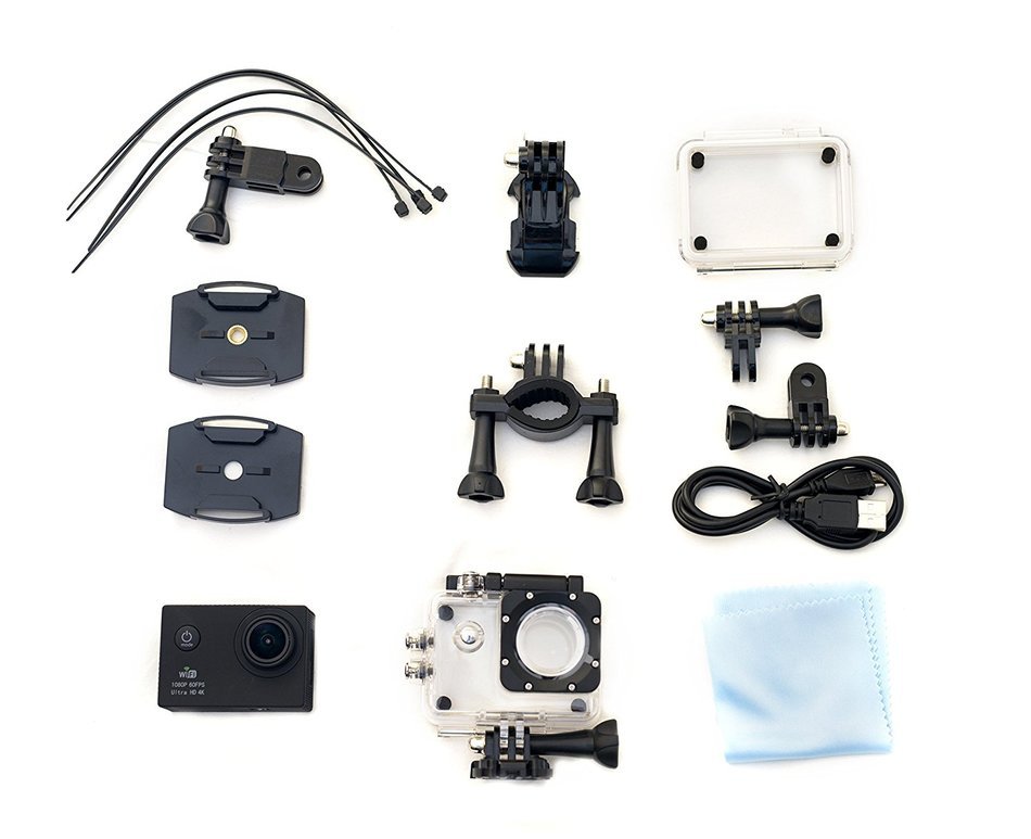 GVB GVB-CM Ultra HD 4k Wide Angle Sports Action Camera with Waterproof Housing (Black) N8