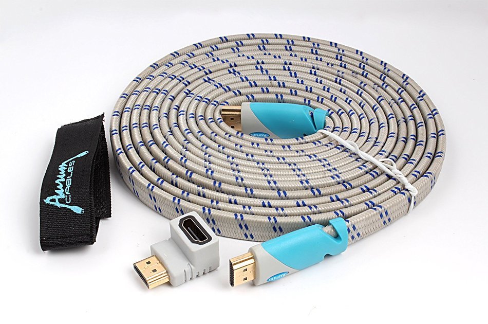 Aurum Flat Series - Flat HDMI Cable with Ethernet (12 FT) - Supports 3D & Audio Return Channel [Latest Version... N7