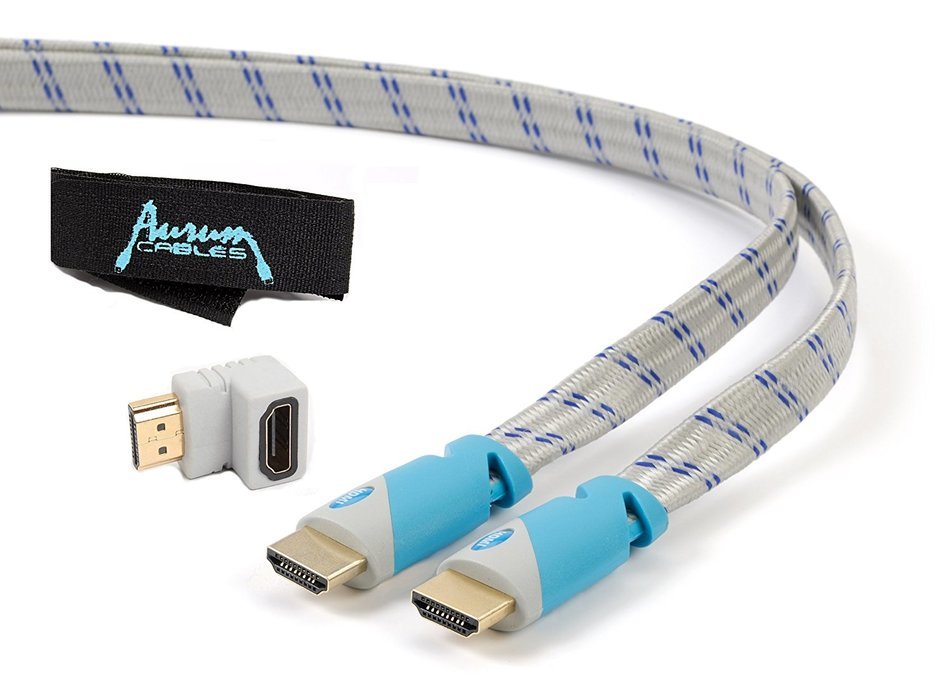 Aurum Flat Series - Flat HDMI Cable with Ethernet (12 FT) - Supports 3D & Audio Return Channel [Latest Version... N8