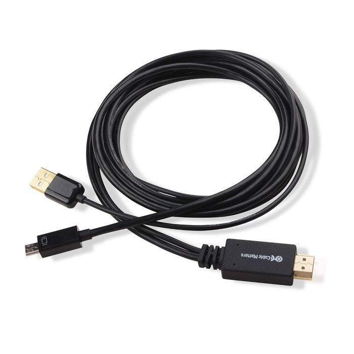 Cable Matters Micro USB to HDMI Cable (6 Foot) with integrated USB Charging Cable for Samsung Galaxy S3/S4/S5/... N9