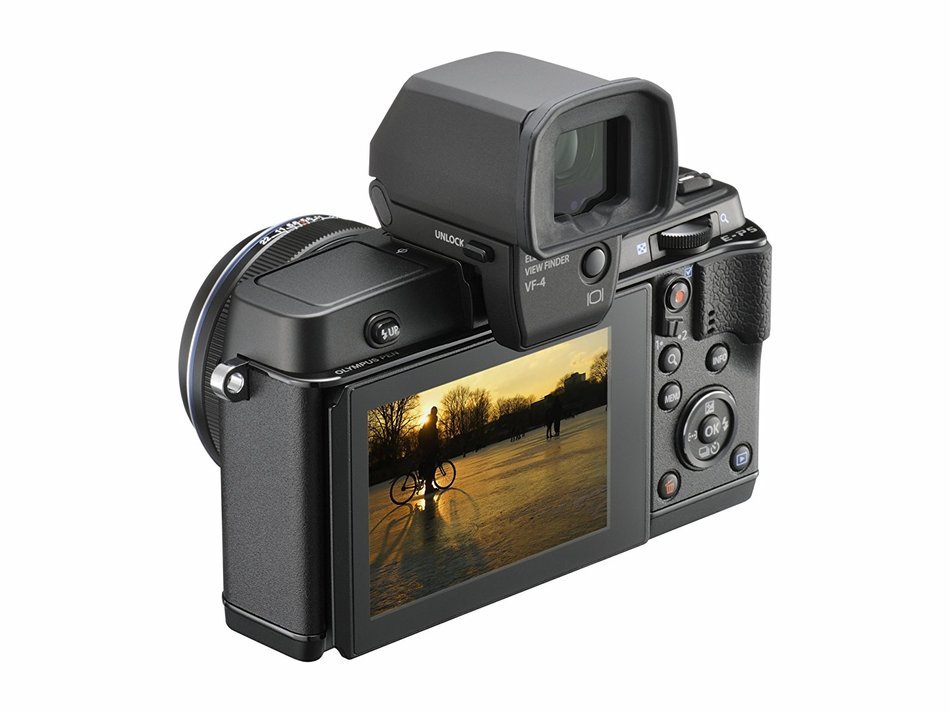 Olympus E-P5 17mm f1.8 and VF-4 16.1 MP Compact System Camera with 3-Inch LCD (Black) - International Version... N7
