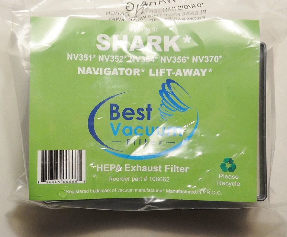 Shark NV350 HEPA Filter, Fits NV350, NV351, NV352, NV355, NV356, NV357, NV360, NV370, NVLFT199, UV440 Vacuums...
