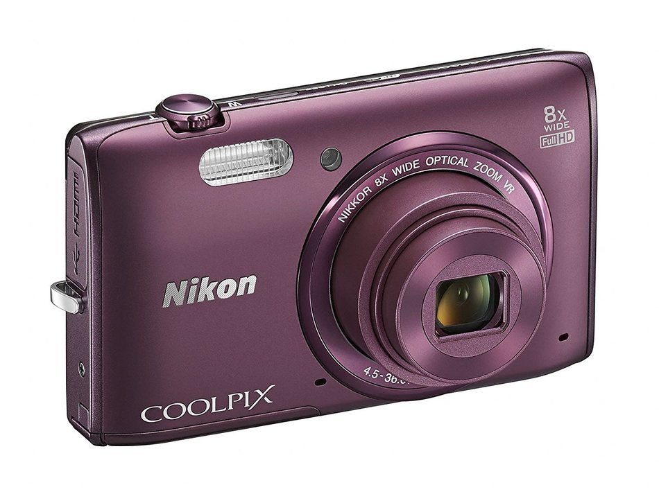 Nikon COOLPIX S5300 16 MP Wi-Fi CMOS Digital Camera with 8x Zoom NIKKOR Lens and 1080p HD Video (Plum) (Discontinued... N2