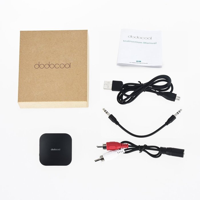dodocool Bluetooth Audio Adapter, 2-in-1 Wireless Receiver Transmitter with 3.5mm Audio Jack for Home Audio Music... N4