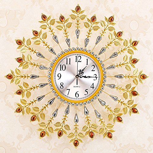 Modern creative metal mute quartz clock/ Golden set auger bracket clock/ European contracted clock N4