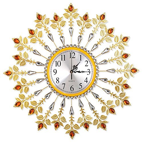 Modern creative metal mute quartz clock/ Golden set auger bracket clock/ European contracted clock N5