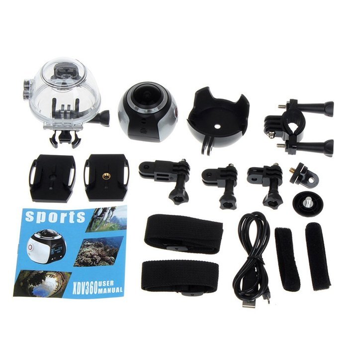 Blueskysea 4K 360&deg; Wifi Mini Camera Panoramic Camera 24482448 16M Ultra HD 3D Sport Action Driving VR Camera (... N18