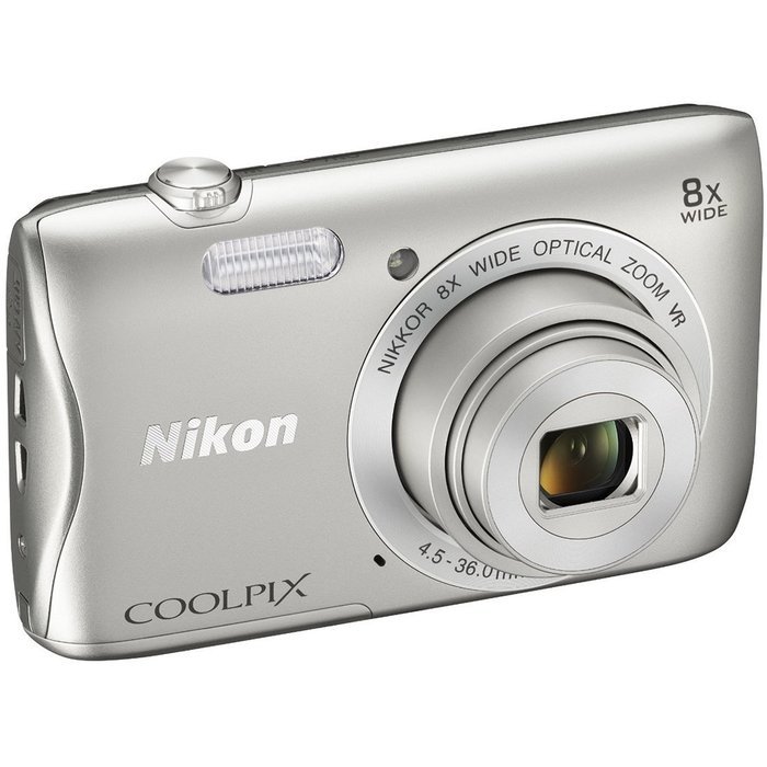 Nikon COOLPIX S3700 20.1 MP WiFi Digital Camera (8X Optical Zoom, Silver) with Corel PaintShop Pro X8 and Easy... N6