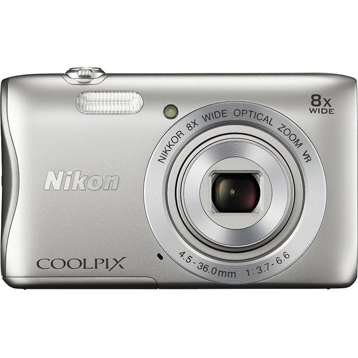Nikon COOLPIX S3700 20.1 MP WiFi Digital Camera (8X Optical Zoom, Silver) with Corel PaintShop Pro X8 and Easy... N8