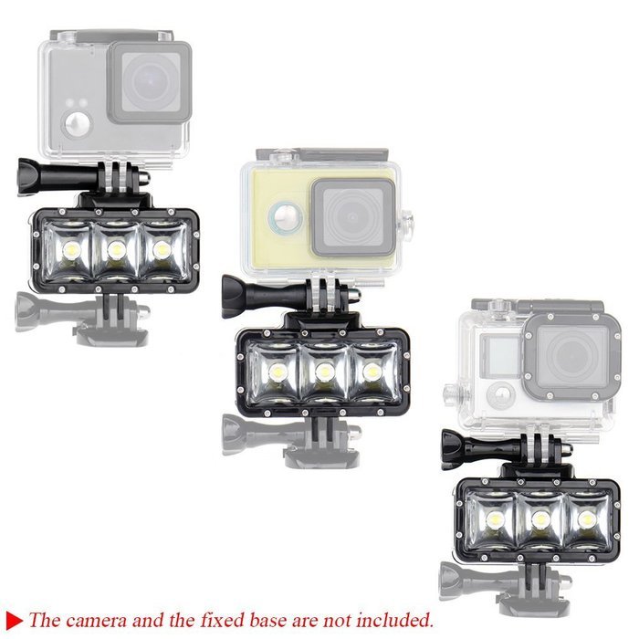 Andoer&reg; 3pcs LEDs Fill-in Light Diving Video Light Mini Spotlight Waterproof Underwater 30M Light Built-in Rechargeable... N8
