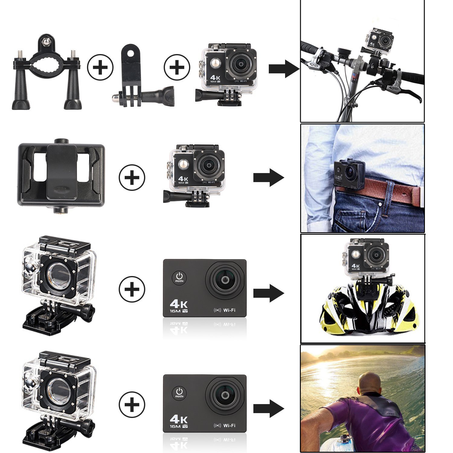 ZD App Wifi Sport Camera For Diving,Skiing,Cycling Camcorders HD1080P