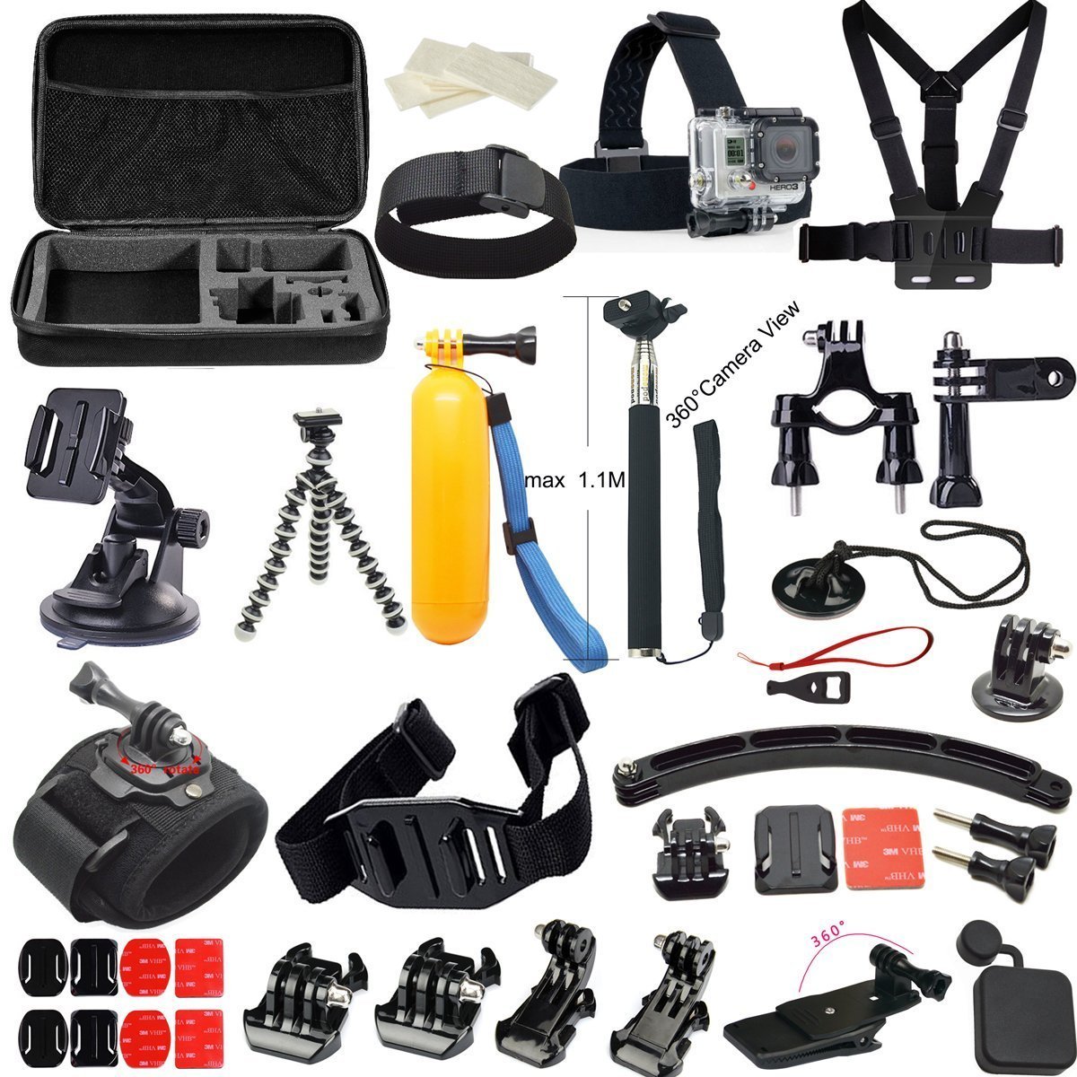 VolksPro GoPro Accessories Kit Great Kit Bundle for GoPro Hero 4 Hero 3 ...
