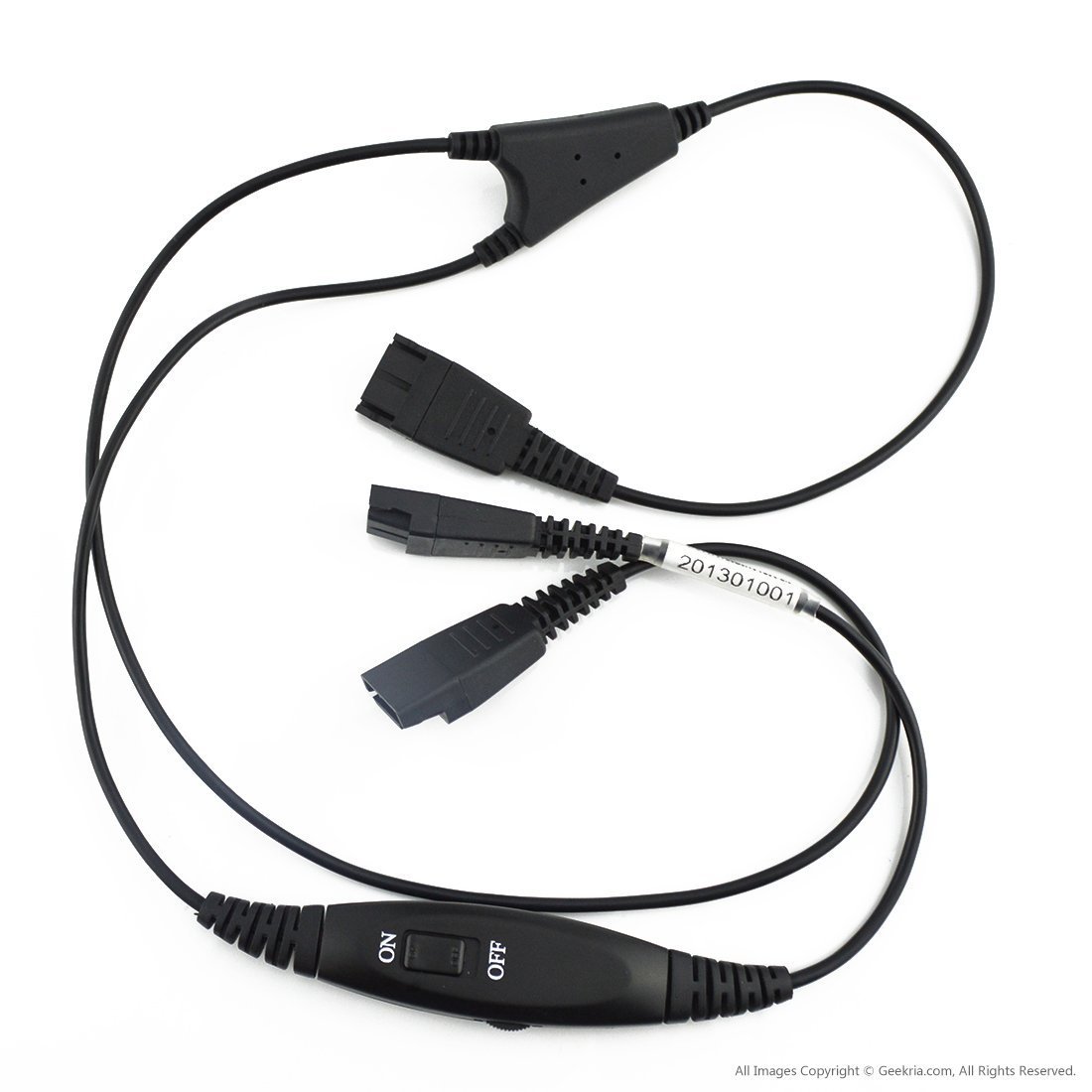 thumbnail image 2 of Headset QD Quick Disconnect Connector To USB Adapter Cable With Volume Adjuster Mute For Speaker And Microphone 2 of 11