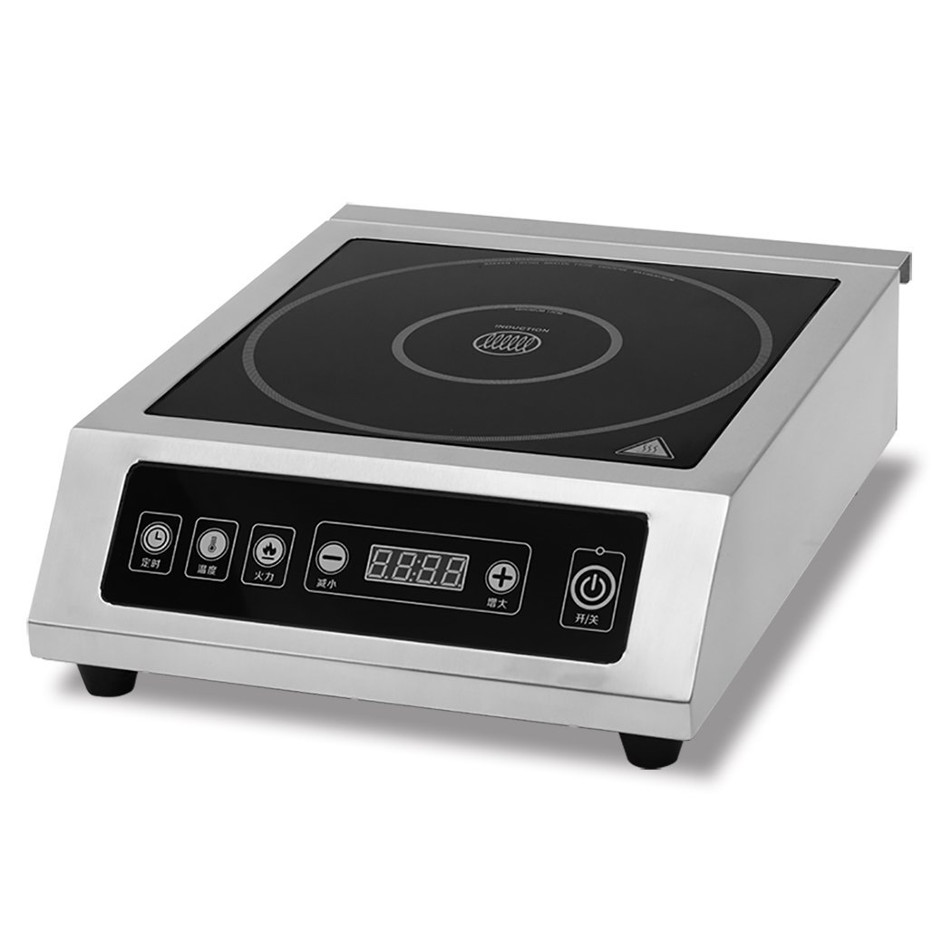 3500W Commercial Countertop Induction Cooktop Burner, Stainless Steel ...