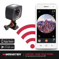 Monster Vision 360 Camera 1080p 60 fps Action Camera, 16GB MicroSD included, Ultra Wide Angle, WiFi Enabled [CAMVI... N36