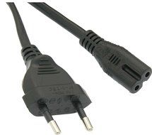 InstallerParts 6Ft European Plug 2-Prong Figure-8 (Non-polarized) Power Cord