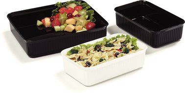 Carlisle 811003 Deliware Polypropylene Rectangular Crock, 5 lb. Capacity, 10.06 x 6.18 x 3.7&quot;, Black (Case of... N4