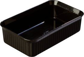 Carlisle 811003 Deliware Polypropylene Rectangular Crock, 5 lb. Capacity, 10.06 x 6.18 x 3.7&quot;, Black (Case of... N5