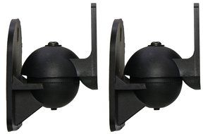 VonHaus Black Universal Wall Mount Speaker Brackets x 2 N3