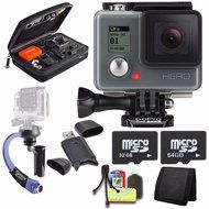 GoPro HERO Action Camera + Steadicam Curve for GoPro HERO Action Cameras (Blue) + 32GB Memory Card + 64GB Memory...