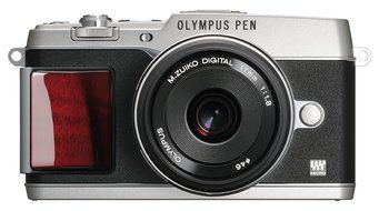 OLYMPUS mirror interchangeable lens PEN E-P5 17mm F1.8 Lens Kit (view finder VF-4 set) Silver Premium model E-P5... N2