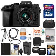 Panasonic Lumix DMC-G7 4K Wi-Fi Digital Camera &amp; 14-42mm Lens (Black) with 32GB Card + Case + Battery &amp; Charger...