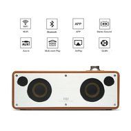 GGMM M3 Retro Wi-Fi/Bluetooth Stereo Wireless Leather Speaker | Featuring 40W Output, Multi-Room Play, Airplay... N19