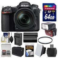 Nikon D500 Wi-Fi 4K Digital SLR Camera &amp; 16-80mm VR Lens with 64GB Card + Case + Flash + Battery &amp; Charger + Filter...