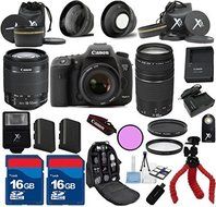 Canon 7D Mark II Camera Body with 18-55mm IS STM + 75-300mm + 3Pc Filter Kit + Wide Angle + Spider Flexible Tripod...