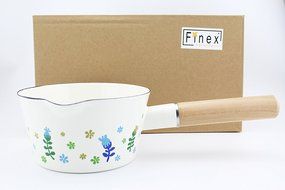 Finex Kitchen Premium Porcelain Enameled Steel Collection (Floral Design Series) Rectangular Loaf Pan - Retro... N13