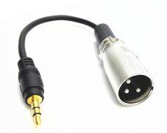 CGTime 3.5mm (Mini) 1/8" TRS Stereo Male to XLR Male Adapter Cable Cord 7 inch (35RM-XLRM) N4