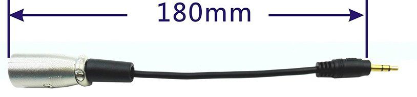 CGTime 3.5mm (Mini) 1/8" TRS Stereo Male to XLR Male Adapter Cable Cord 7 inch (35RM-XLRM) N5