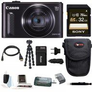 Canon Powershot SX610 HS Digital Camera (Red) with 16GB Accessory Bundle N9
