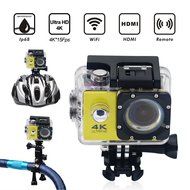 Bay Valley Parts4K Ultra HD 1080P Wifi Sports Cam DVR DV Waterproof Action Camcorder- Yellow N3