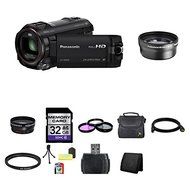 Panasonic HC-W850K Digital HD Camcorder (Black) 2x Telephoto Lens Bundle 2