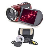 Mitsuba 16MP (Interpolated) Digital Camcorder w/8x Digital Zoom, 3.0" LCD &amp; Carry Case (Red)