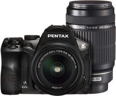 Pentax K-30 16 MP CMOS Digital SLR DA18-55mmF3.5-5.6AL &amp; DA55-300mmF4-5.8ED double zoom lens Kit Black