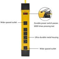 Bestten Wall Outlet Surge Protector with Dual USB Charging Ports (3.1A) and 4 Outlets, Top Cell Phone Dock, Portable... N13