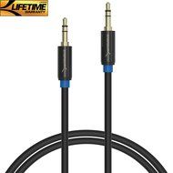Sabrent 3.5mm Gold Plated Premium Auxiliary Male To Male AUX Cable [Step Down Design] 3 Feet (CB-AUX1) N12