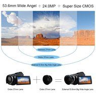 Ordro 1080P 30fps 3" LCD Screen Video Camcorder 24MP Camera 16X Digtial Zoom Wide Angle Lens (Black) N2