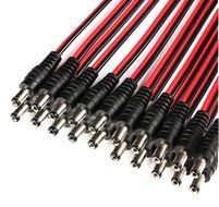 TNTE Male Red Black DC Wire Power Pigtails Adapter Plug Lead Cord Coax Cables CCTV Camera CCTV DVR Camera 10 inch... N4