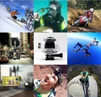 Wireless VR Action Waterproof Outdoor Sports DV Player 16MP 3D WiFi 4K 360 Panoramic Camera 4K HD 30fps Waterproof... N4