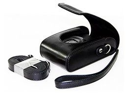 CEARI PU Leather DSLR Camera Case Bag with Neck Shoulder Strap for Panasonic Lumix DMC-ZS30 DMC-ZS35 DMC-ZS40...