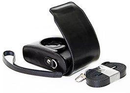 CEARI PU Leather DSLR Camera Case Bag with Neck Shoulder Strap for Panasonic Lumix DMC-ZS30 DMC-ZS35 DMC-ZS40... N3