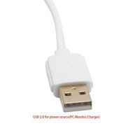 Feamos HDMI Adapter Cable 2 in 1 Dual Connector MicroType C for HDTV TV LeTV Samsung S7 Edge White N2