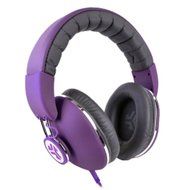 JLab Bombora Premium Over-Ear Headphones w/Detachable 3.5mm Flat Cable w/Inline Mic/Track Control (Prism Purple...