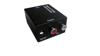 Easyday Digital Optic Coaxial RCA Toslink Signal to Analog Audio Converter Adapter with 1.5m Optical Cable N2