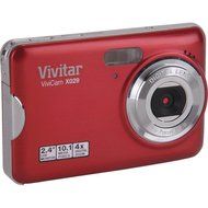 Vivitar Vivicam X029 10.1 Megapixel Digital Camera with 4x Digital Zoom and 2.4" Viewing Screen - Strawberry finish