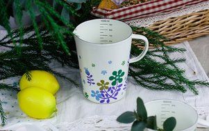Finex Kitchen Premium Porcelain Enameled Steel Collection (Floral Design Series) Rectangular Loaf Pan - Retro... N22